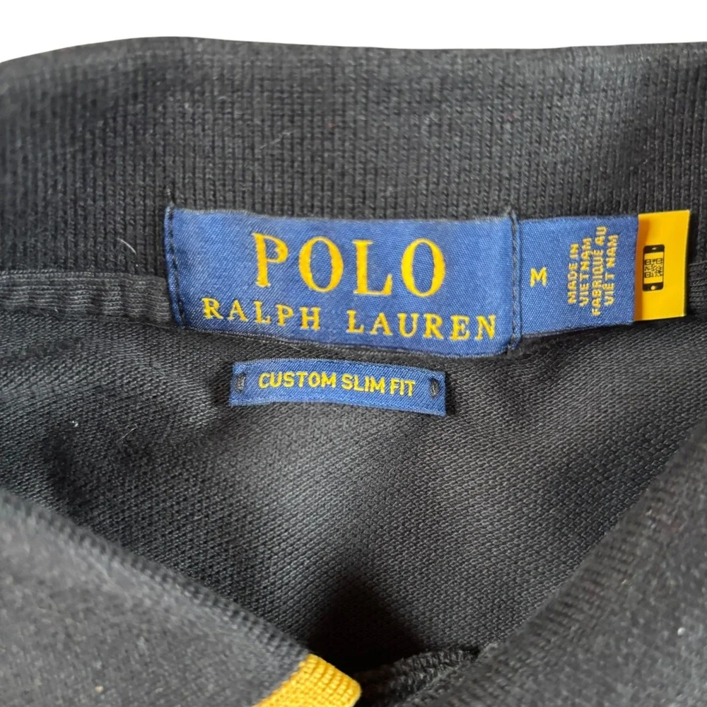Polo Ralph Lauren Polo Shirt Mens M Black Preppy Equestrian Old Money Academia